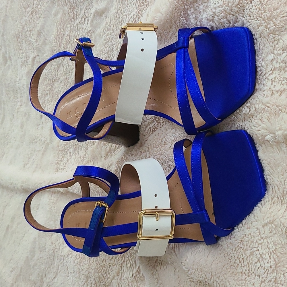 Marni Blue/White Strappy Sandel